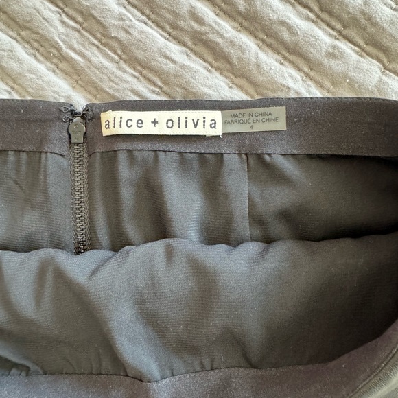 Alice & Olivia Dasia Vegan Leather wrap miniskirt - Picture 6 of 6